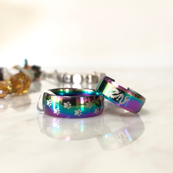 Lot of 5 Mixed Jewelry Gemstone Glass Bead KITTY Bracelets Stainless Steel Rings - Picture 10 of 10